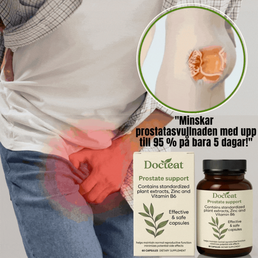 Docteat | Minska prostatainflammation med upp till 95 % på 5 dagar!