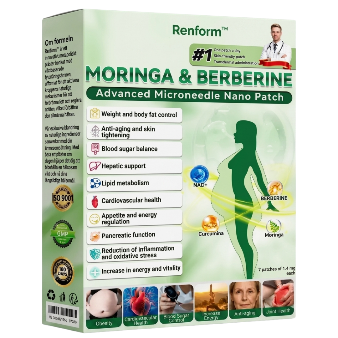Renform Moringa Bantningsplåster | Bränn upp till 89 % mer magfett på 7 dagar!
