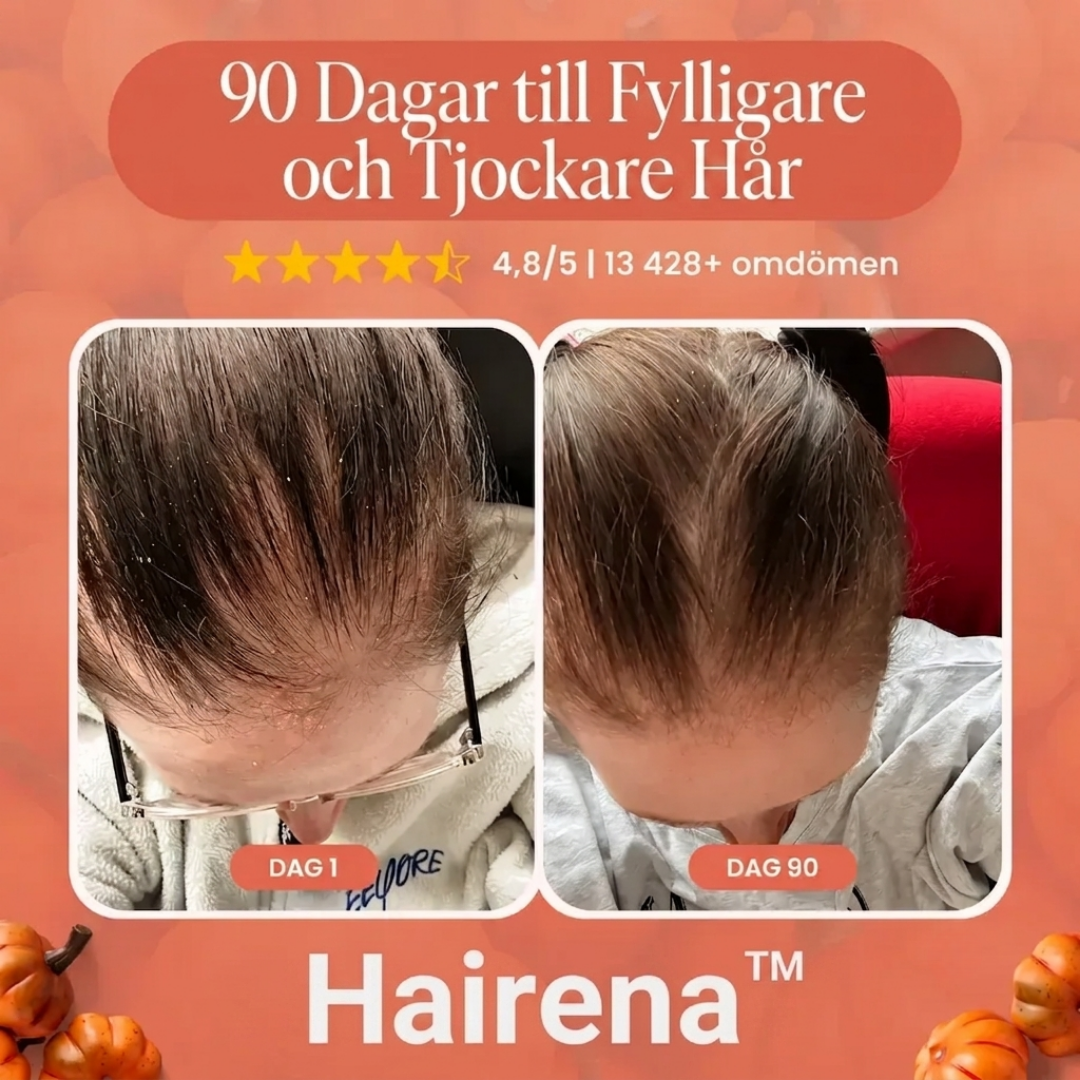 Hairena | Minskar håravfallet med 94 % inom några veckor.