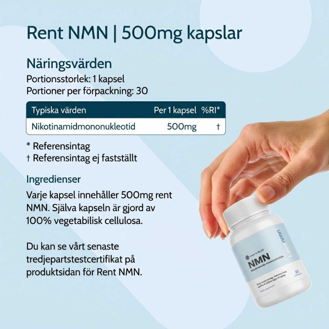 Levanmn | Rent NMN | 500mg Kapslar