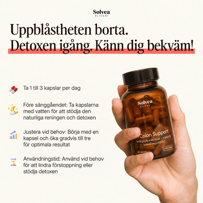 Solvea – Colon Support | Rensa bort parasiter, rena dina tarmar & känn dig lättare